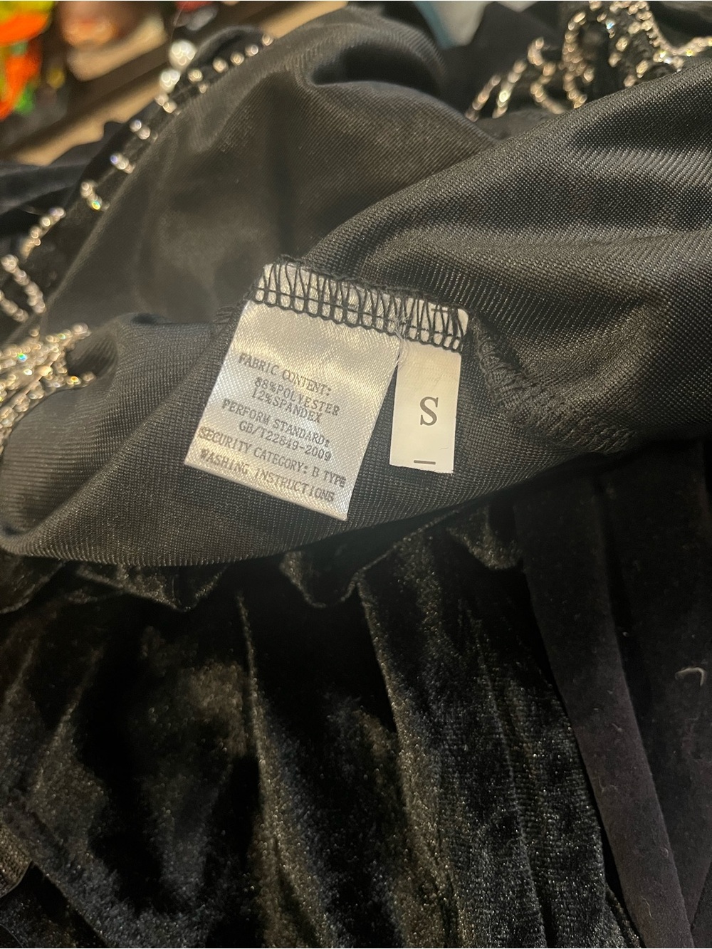 Elegant Black Asymmetrical Embellished Fringe Dress - Picture 3 of 4